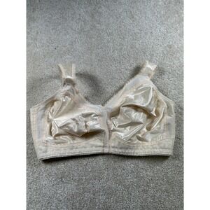 Exquisite Form Bra‎ Soft Cup Floral Jacquard Wireless Beige 42D